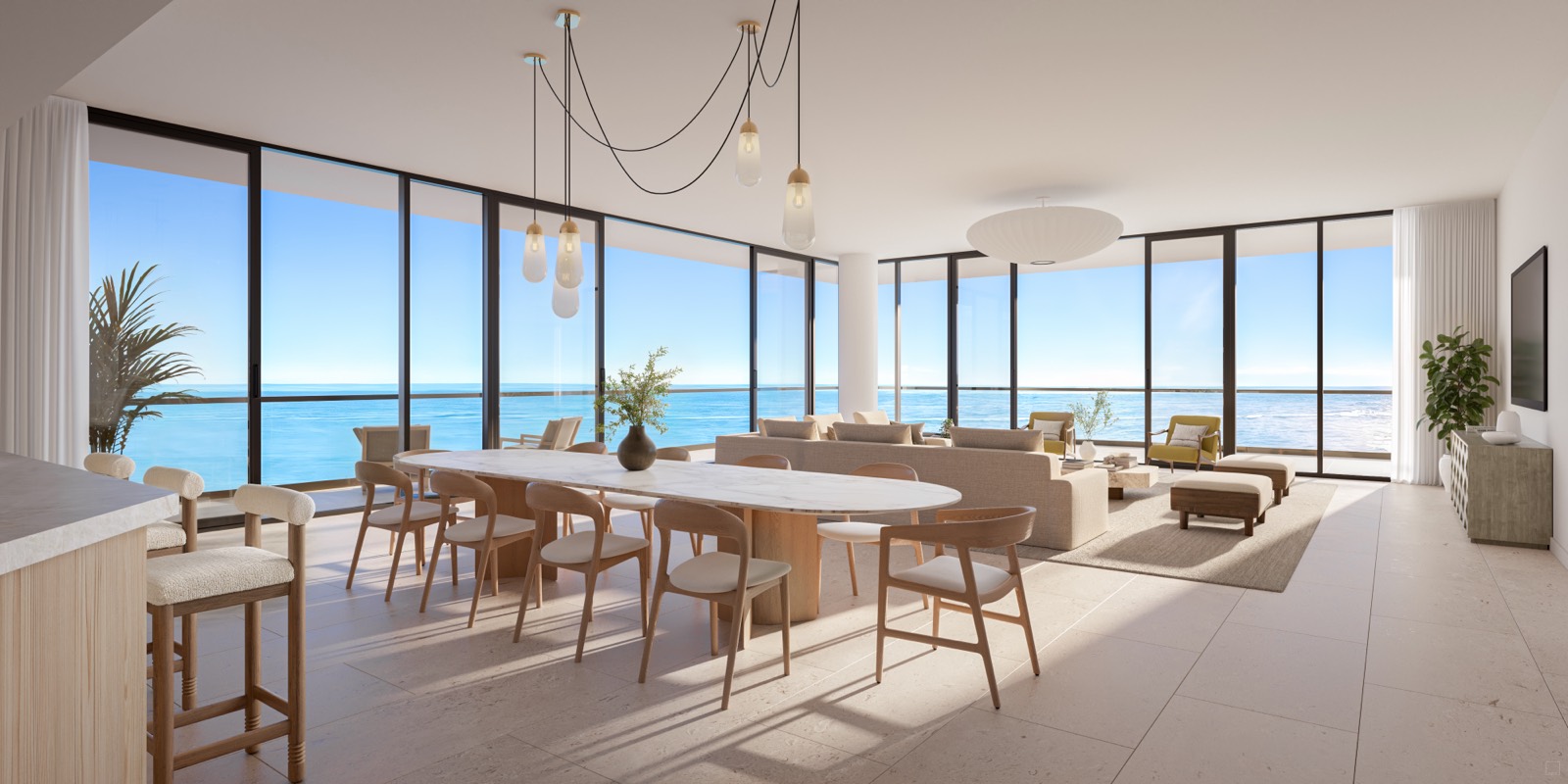 Great room with ocean views